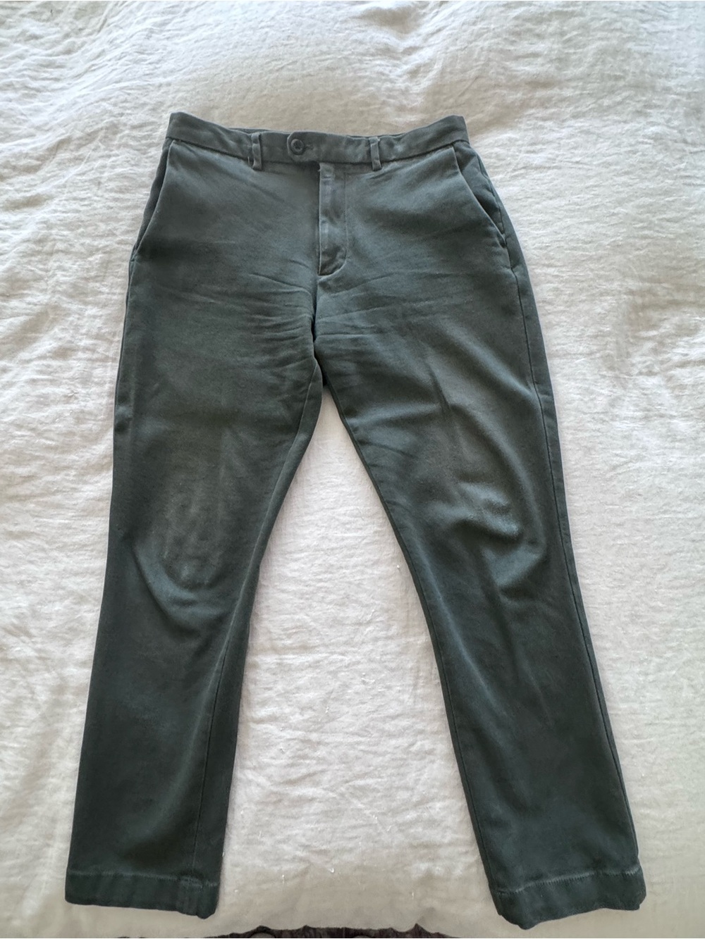 Banana Republic Men's Straight-Leg Chinos in Dark Green